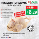 Fresh Chicken Meat Deal: Get RM8.29 per KG at Lulu Hypermarket on 25 – 26 July 2023