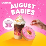 Dunkin’ FREE fancy donut with purchase of Iced Caramel Macchiato for August Babies