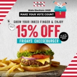Make Your Vote Count at TGI Fridays with 15% Off on August 2023