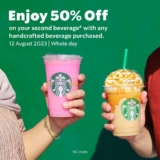 Starbucks 50% off 2nd beverage on State Election Day, August 12, 2023