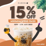 Jom Undi with Daboba to get 15% off your total bill Promo