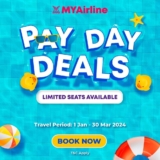 Pay Day Deals on August 2023: Fly with MYAirline for as low as MYR 49!