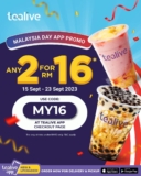 Tealive Two Drinks for only RM16 Malaysia Day Promo 2023