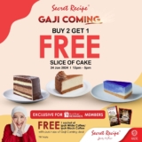 Secret Recipe Buy 2 Free 1 slice of cake Promo on 24 Jan 2024