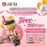 LiHO TEA Sunway Pyramid Grand Opening Free Beverages Giveaways