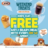 A&W Unveils Weekend Dine-In Special: Spend RM40 and Enjoy a Free Beary Junior Meal!