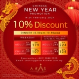 Celebrate Chinese New Year with a 10% Discount at ARAS Restaurant KL Tower!