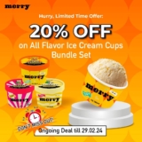 Merry Ice Cream 20% OFF on Flavorful Ice Cream Cups Bundle on Feb 2024