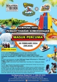 Melaka Wonderland Theme Park Free Entrance Giveaways on 20 Feb 2024