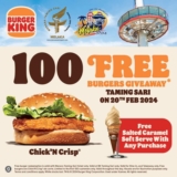 Burger King Menara Taming Sari Rocks with 100 FREE Chick’N Crisp Burgers Giveaway!