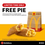 McDonald’s: Indulge in a FREE Pie with Every Order via McDelivery! Limited Time Offer