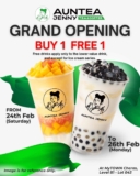 Auntea Jenny Grand Opening Promo: Juice Up Your Life with Buy 1 Free 1 Fruits Juice Tea!