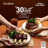 Tony Roma’s – Indulge in 30% OFF on Ribs on March 2024