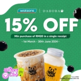 Watson’s Exclusive Deal: Enjoy 15% Off Daboba Milk Tea on March 2024