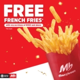 Marrybrown Drive-Thru & Drive-In Promo: FREE French Fries (R) for On-The-Go Customers – April 2024