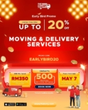 TheLorry – May 2024: EARLYBIRD PROMO ALERT! Save 20% on Moving & Delivery Services
