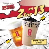Gong Cha May 2024 Promo: Any 2 for RM13 Every Friday! – Gong Cha’s 13th Anniversary Celebration