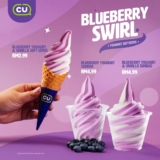 CU Blueberry Swirl Soft Serve: Indulge in the Perfect Blend of Blueberry and Vanilla