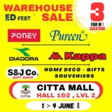 ED Fest 3-in-1 Warehouse Sale at Citta Mall from June 1-9, 2024