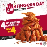 4Fingers Wingettes & Drumettes Promo: Grab 4pcs for ONLY RM4! June 2024