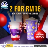 Tealive 6.6 Sale: Get 2 Yogurt Smoothies for RM18 with Promo Code 66YOG