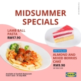 Delicious Midsummer Specials 2024 at IKEA: Lamb Ball Pasta, Almond & Mixed Berries Cake, and Summertime Slush