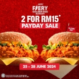 KFC Payday Sale: 2 Fiery Golden Egg Burgers for RM15! (25 – 28 June 2024 in Malaysia)
