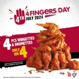 4Fingers Wingettes & Drumettes Deal: Get 4pcs for ONLY RM4 on 4 July 2024!