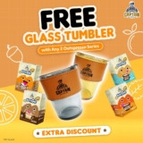 Sip in Style with Captain Oatspresso! Get a FREE Glass Tumbler – July 2024 Onwards