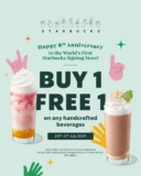 Starbucks BUY 1 FREE 1 Hooray! It’s a celebration for all – July 2024