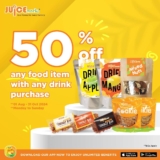 Juice Works Offers 50% Off Any Food Item with Drink Purchase!