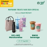 Exclusive Starbucks Deals at Maybank Treats Fair 2024 – 35% Off Merchandise & More!