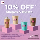 Baskin Robbins August 2024: Club 31 Members Enjoy 10% OFF Milkshakes & Blasts!