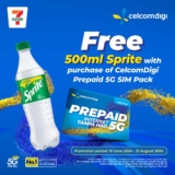 Unleash the Refreshing Deal: Grab a FREE 500ml Sprite with CelcomDigi Edisi Biru or Edisi Kuning Sim Pack Purchase