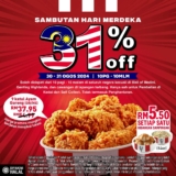 KFC Merdeka 2024 Promo: Enjoy 31% Off 9-Piece Chicken Combo on 30-31 August 2024