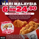 KFC Malaysia Day Promotion – 6-Piece Fried Chicken for RM24.90 (14-16 Sep 2024)