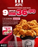 KFC Father’s Day Special: 9-Piece Chicken Bucket for Only RM36.90!