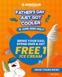 Celebrate Father’s Day with a Sweet Surprise – FREE Ice Cream at Bingxue on 15 June Only!