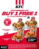 KFC Kepci Members’ Day is Back – Get Buy 1 Free 1 on KFC Delivery from 11 to 13 July 2025!