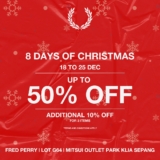 FRED PERRY: 8 DAY CHRISTMAS SPECIAL AT MITSUI OUTLET PARK