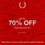 FRED PERRY: MID YEAR SALE UP TO 70% OFF AT MITSUI OUTLET PARK