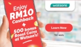 Double Your Rewards with RM10 Cashback at Watsons