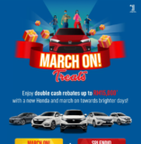 Get a new Honda and enjoy double cash rebates up to RM15,000