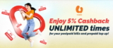 Boost your postpaid bills and prepaid top up for UNLIMITED 5% cashback