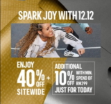 Adidas 12.12 Sale Extra 40% + 10% Off Promotion
