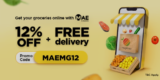 Order groceries with 12% OFF on MyGroser via the MAE app