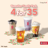 Gong Cha Ramadan 2024 Promo: Enjoy the Ramadan Family Pack for RM35 in April 2024