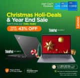 Lenovo Christmas & Year End Sale Up to 43% Off Promo Code