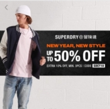 Superdry 50% off Superdry Men Promo Code
