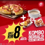 Pizza Hut RM8 for your favourite pizza with 1 side of your choice